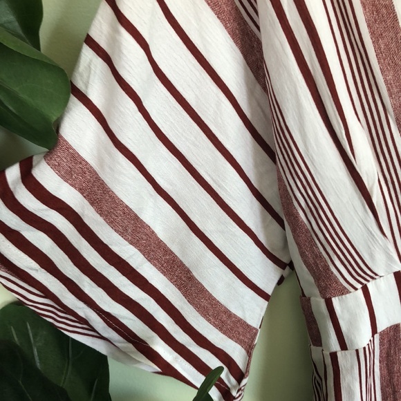 Lulus Hook Line Sinker Rust Red Striped Jumpsuit - Picture 5 of 10